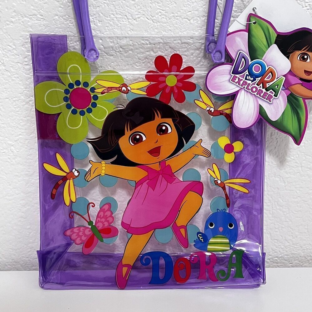 Nickelodeon Dora the Explorer Plastic Tote Party Gift Bag Purse 8" w/ TAGS - Picture 3 of 11